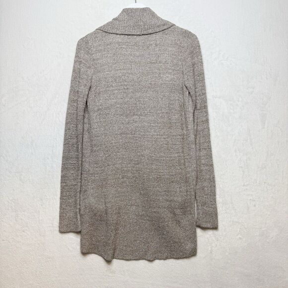 BAREFOOT DREAMS CozyChic Lite Circle Cardigan Pockets Taupe Heather #452 Sz XS/S - Picture 5 of 7